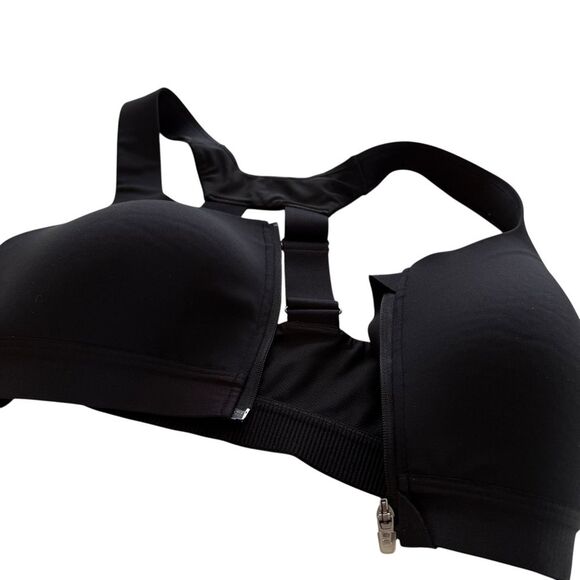 All in Motion High Support Front Zip Black Sports Bra size 34 C - Picture 5 of 6